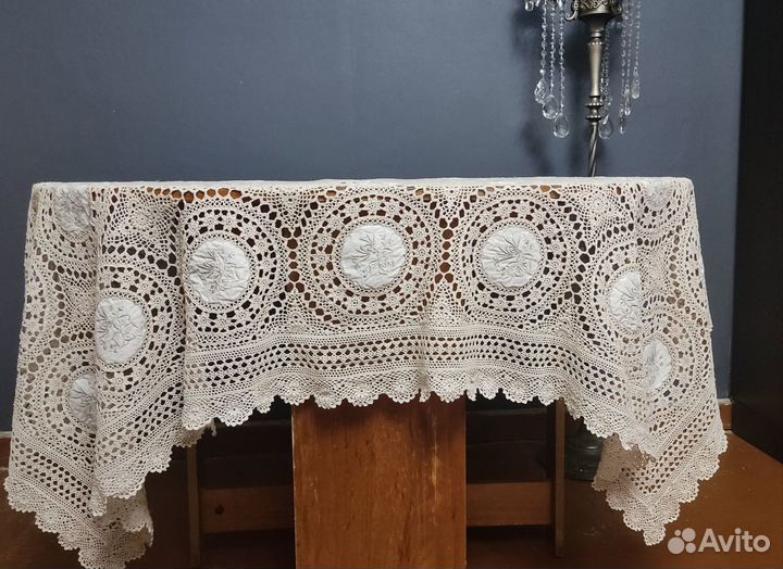 Винтажная скатерть покрывало Греция