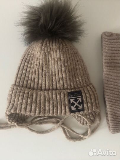 Шапка и снуд зима