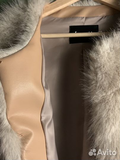 Шуба в стиле old money под песца эко мех