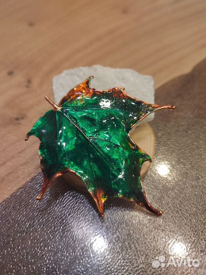 Гальванопластика, брошь, ювелирная эмаль