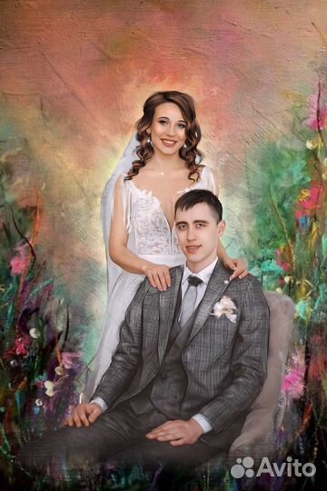 Печать портретов на холсте