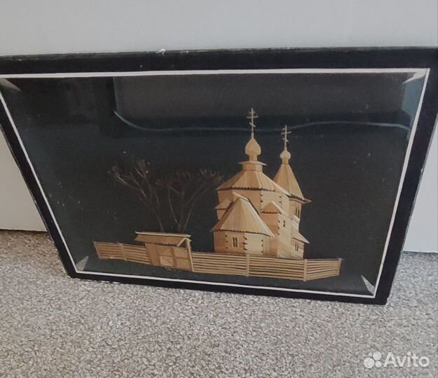 Картина 3D из соломки