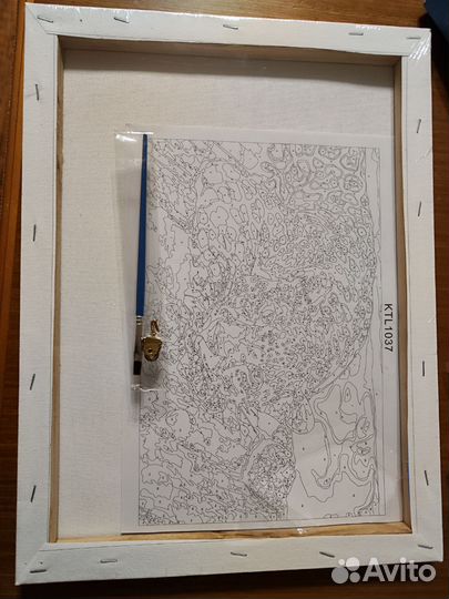 Холст от рacкраски по номeрaм 30*40 леопард