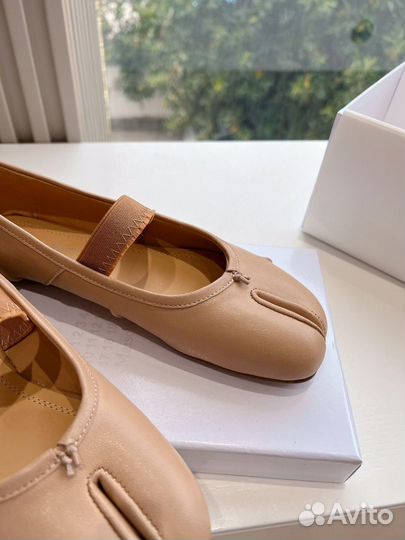 Балетки таби Maison Margiela кожаные premium