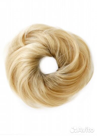 Резинка из натуральных волос цвета блонд в ассорт