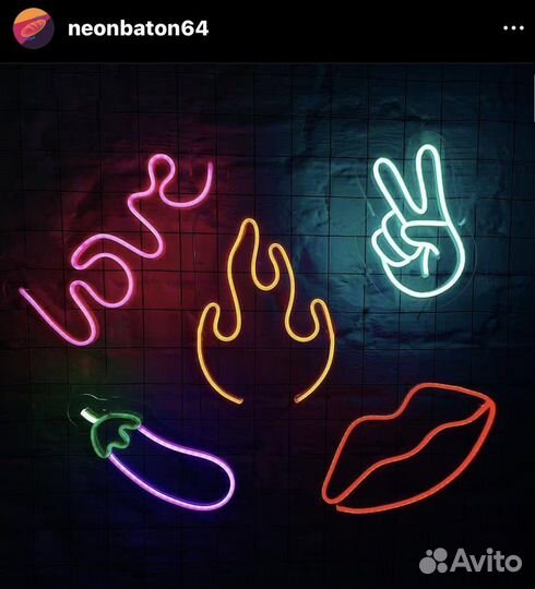 Неоновые вывески аренда и изготовление