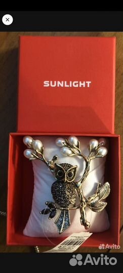 Брошь сова sunlight
