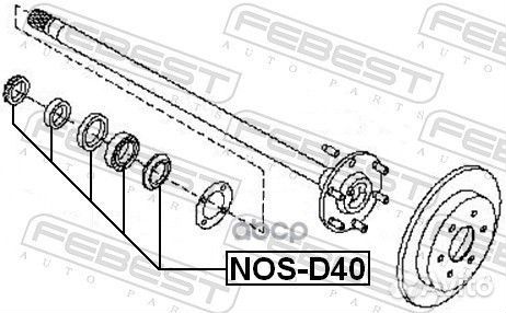 Ремкомплект задней полуоси nosd40 Febest