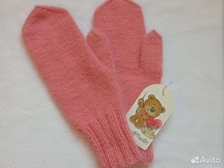 Варежки из пуха норки