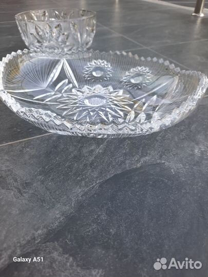 Конфетница СССР хрусталь