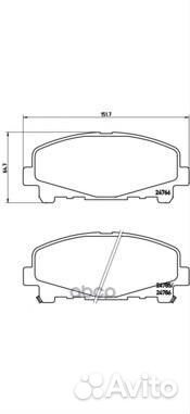 Колодки тормозные, передние P28043 Brembo