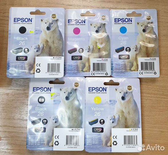 Картриджи оригинал Epson 26 для хр-600/800