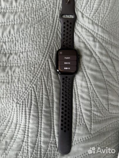 Часы apple watch 7 45 mm black nike