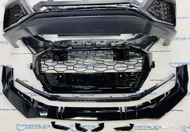 Передний бампер + сплиттер ABT audi Q8, стиль RSQ8