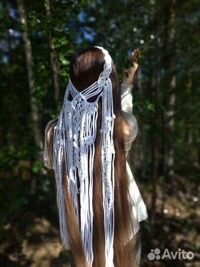 Макраме повязка на голову