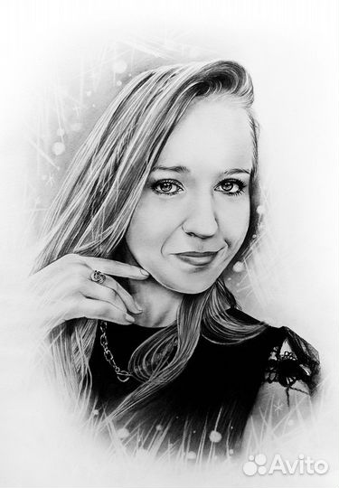 Портрет по фото карандашом на заказ