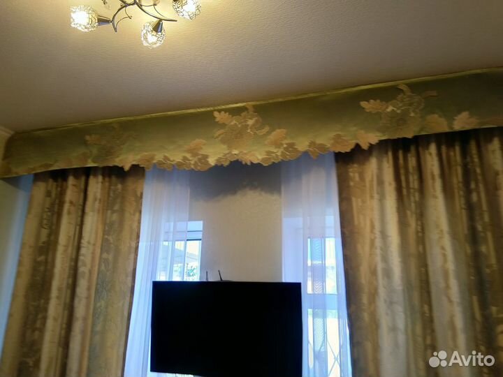 Шторы и тюль бу (комплект)