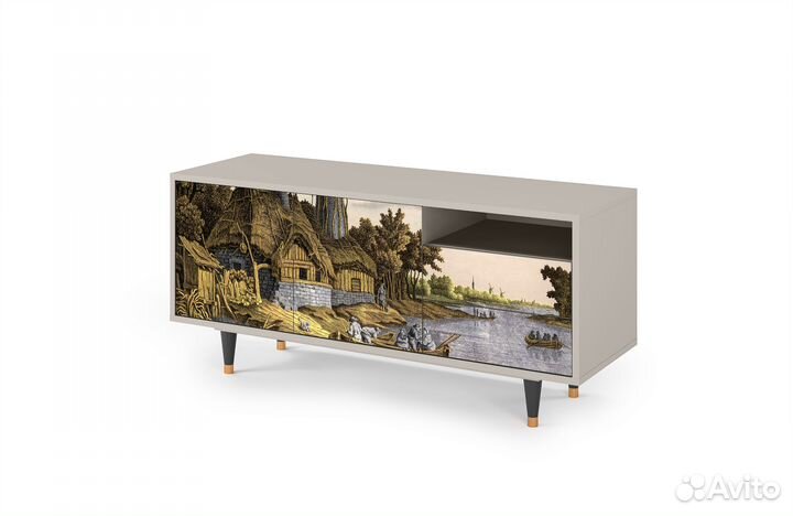 Тв-тумба T7 - Сатин - Mill along a River