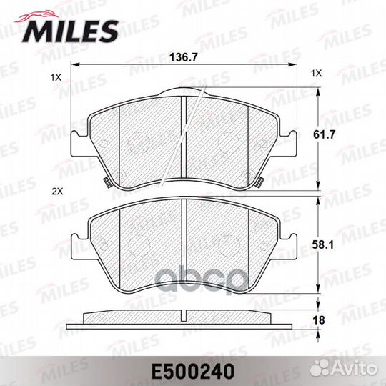 Колодки тормозные Toyota Auris 1.33-2.2 07