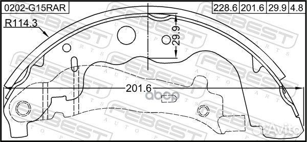 Колодки тормозные задние (барабанные) nissan AL