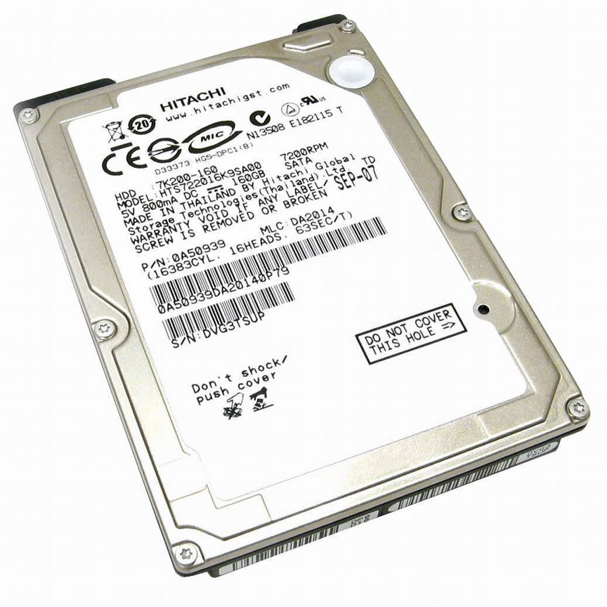 [HTS722016K9SA00] Жесткий Диск Hitachi 160gb Sata Hts722016k9sa00