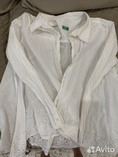 Рубашка женская белая 46