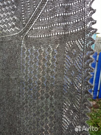 Пуховый платок из козьего пуха-плед