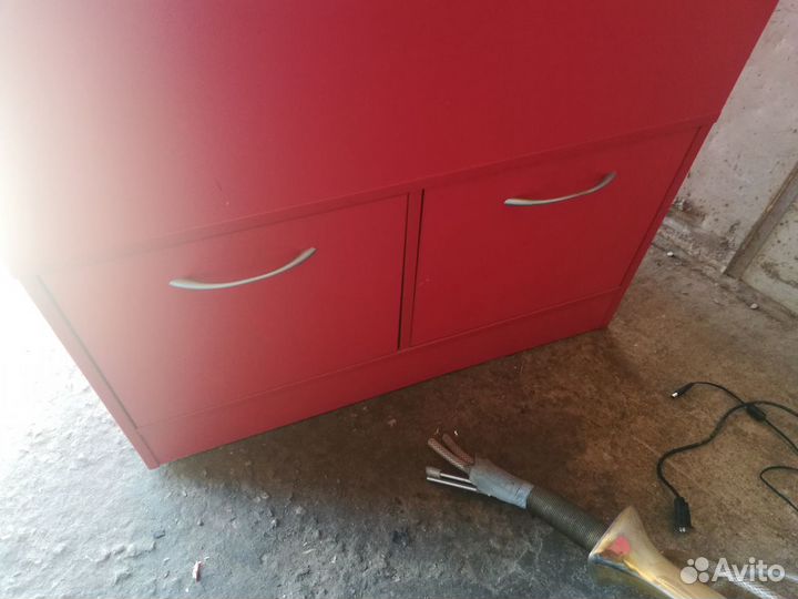 Стеллаж дсп конфетница 80-100/42/150 красная