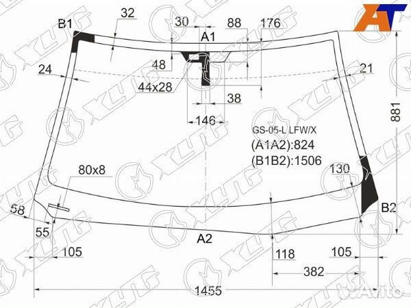 Стекло лобовое lexus GS450H