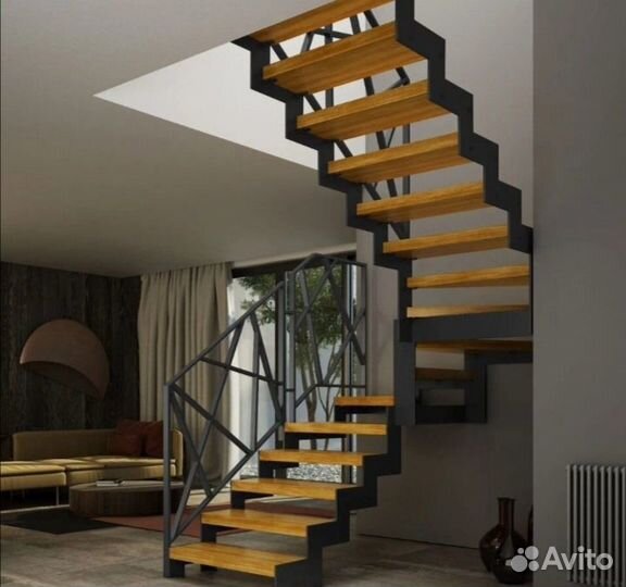 Лестницы на металлокаркасе.Винтовые