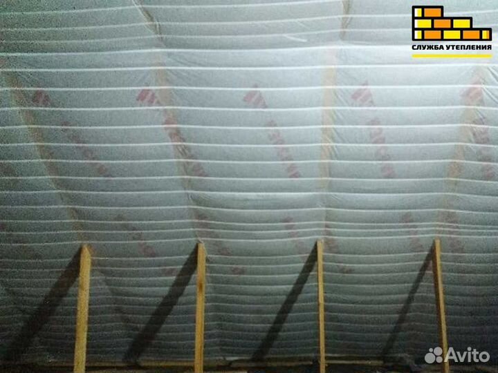 Эковата для бесшовного утепления крыши, мансарды