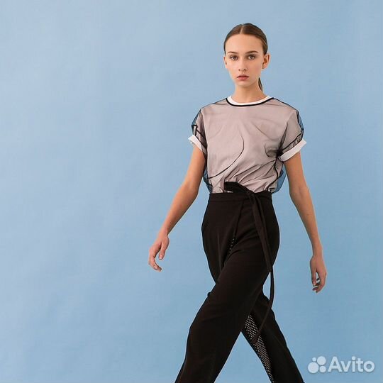 Черные брюки с баской aidastudio
