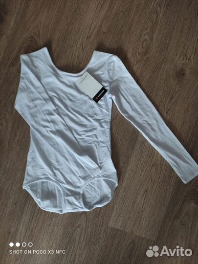 Купальник новый гимнастический белый 146, 152