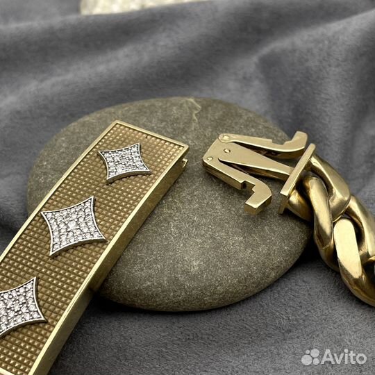 Золотой массивный браслет панцирный бриллианты