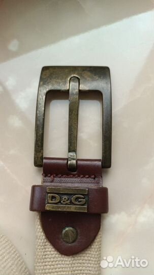 Ремень D&G текстиль+кожа