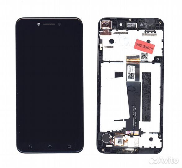 Модуль Asus ZenFone Live ZB501KL черный с рамкой