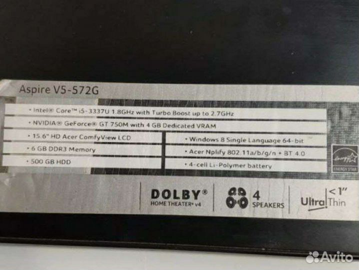 Acer aspire v5 572g