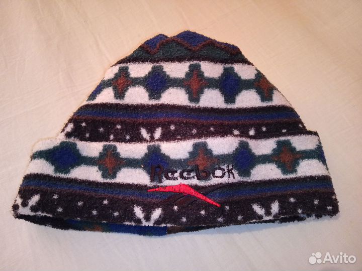Шапка и шарф Reebok. Винтаж 90-х