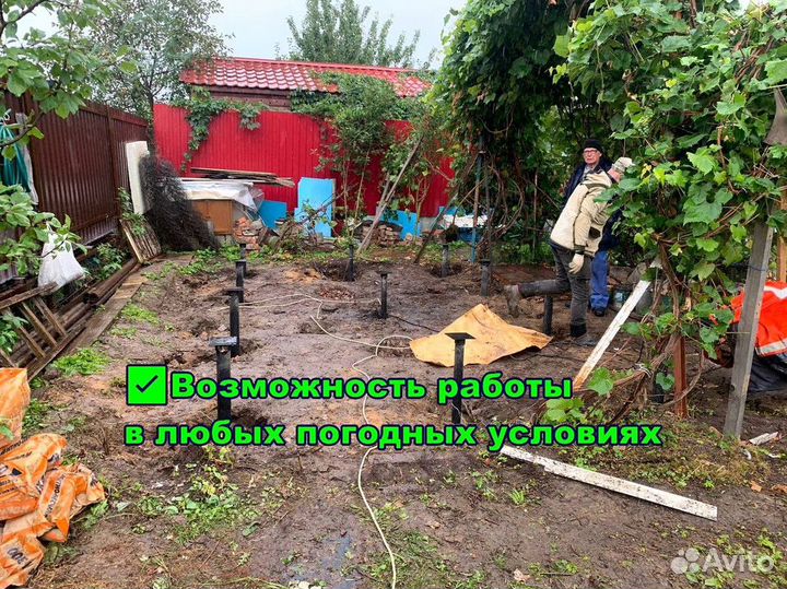 Установка винтовых свай