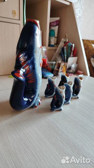 Набор рыба Полонский фарфоровый завод