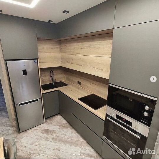 Кухонный гарнитур без ручек в рассрочку