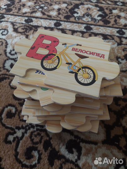 Деревянные пазлы Алфавит