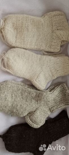 Носки шерстяные из овечьей шерсти ручная вязка