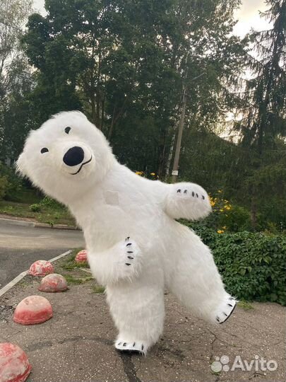 Мишка белый костюм аниматора