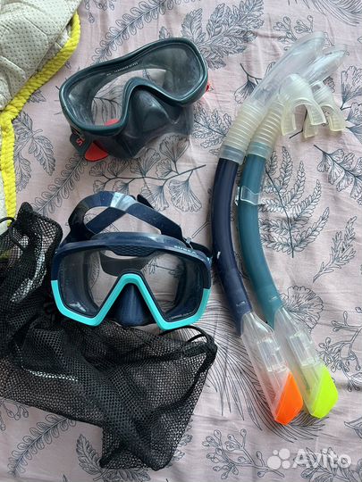 2 Маски для плавания с трубками