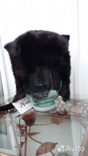 Новая стильная норковая Шапка-Кошка