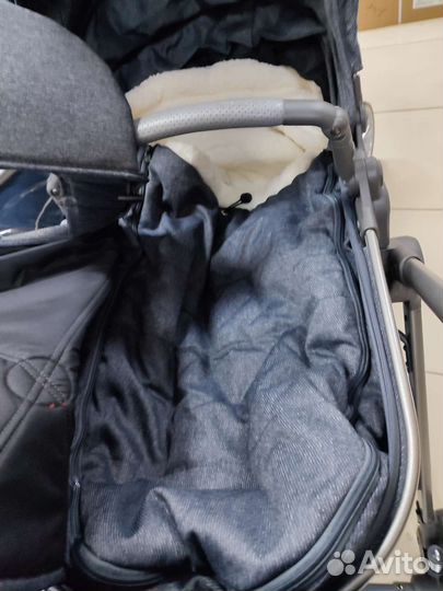 Коляска 2 в 1.люкс мом.конверт меховой.амортизация