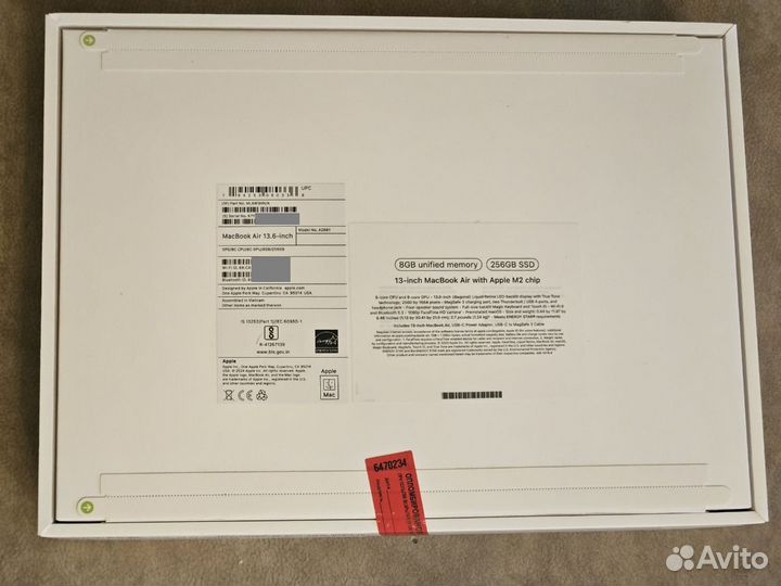 Ноутбук Apple MacBook Air 13 Apple M2, RAM 8 гб, S