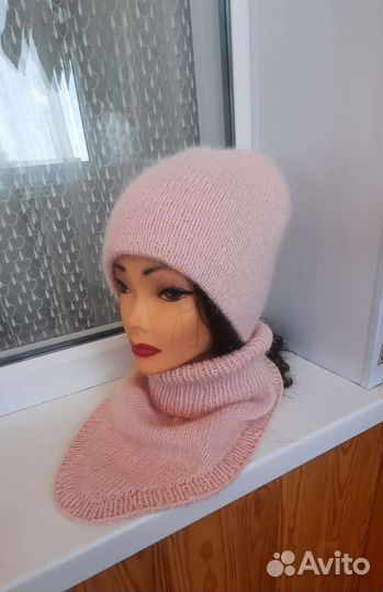 Шапка бактус варежки