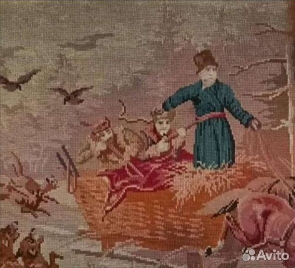 Ручная Вышивка Картина Тройка